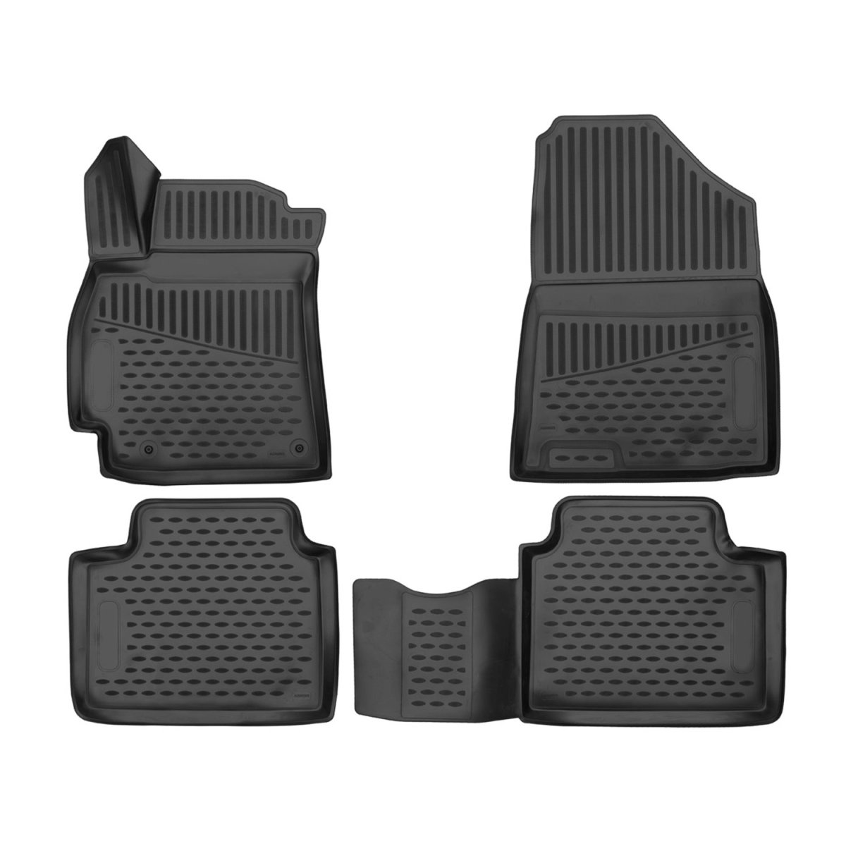 Hyundai Elantra Floor Mats - Omac - Rubber TPE - Black - 2021-2025